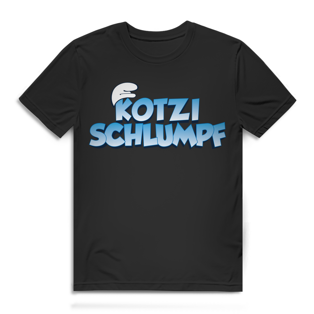 Kotzi Schlumpf Shirt Herren – Sauf Cartoon Motiv Alkohol Spaß T-Shirt Black