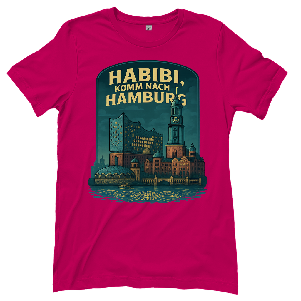 Habibi komm nach Hamburg - Damen T-Shirt Sorbet