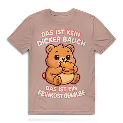 Herren Premium Bio T-Shirt Das Ist Kein Dicker Bauch Das Ist Ein Feinkost Gewölbe Teddybär Millennial Pink