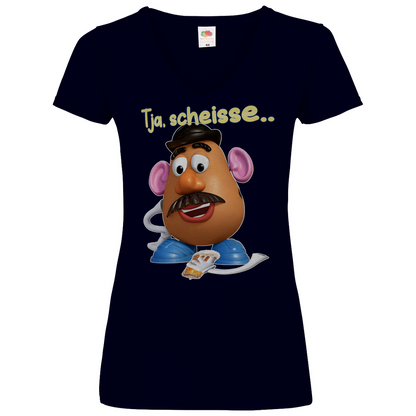 Tja, scheisse - Charlie Naseweis Toy Story - V-Neck Damenshirt Deep Navy