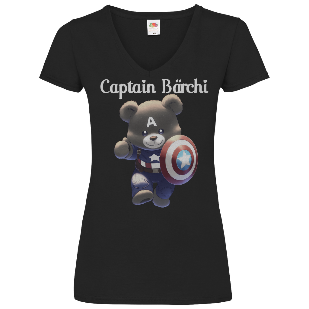 Captain Bärchi - Glücksbärchi - V-Neck Damenshirt