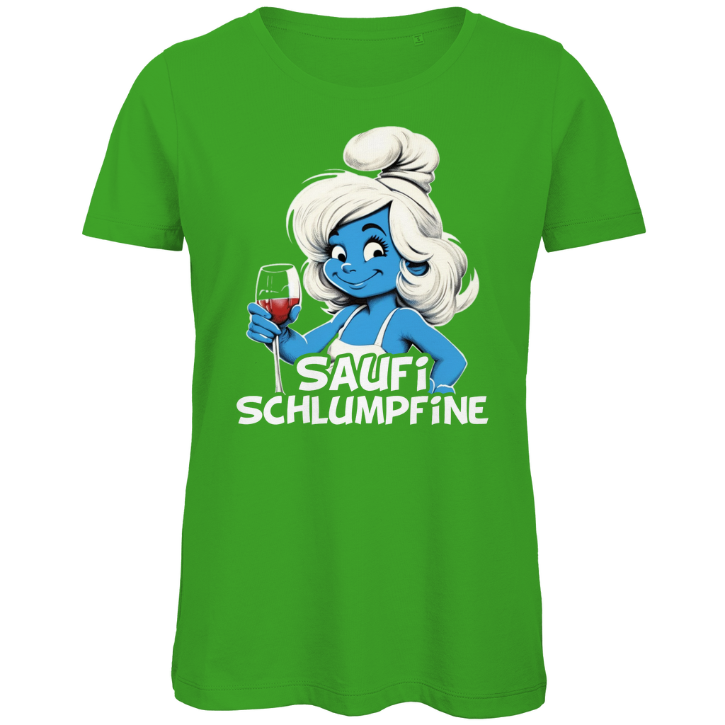 Saufi Schlumpfine Grafik - Damen Premium Bio T-Shirt