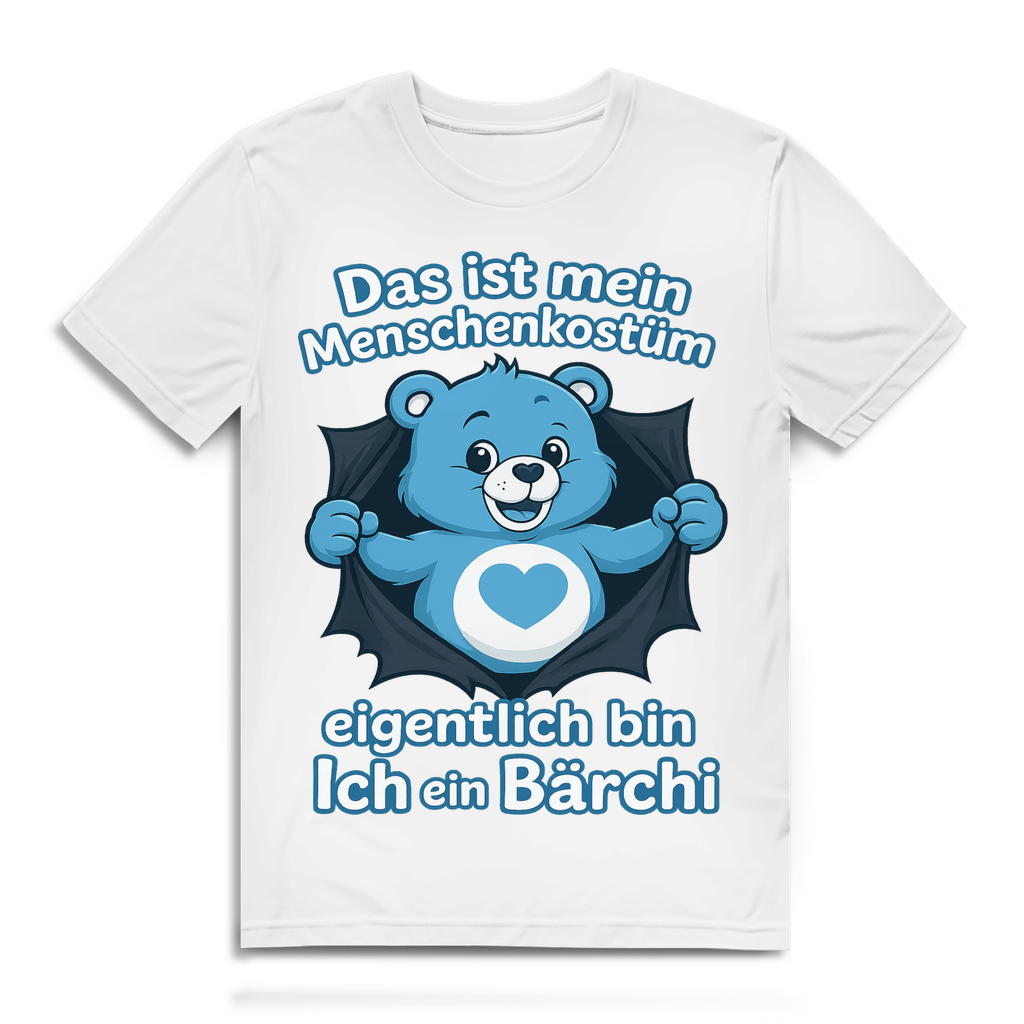 Herren Premium Bio T-Shirt Menschenkostüm eigentlich bin ich ein Bärchi White
