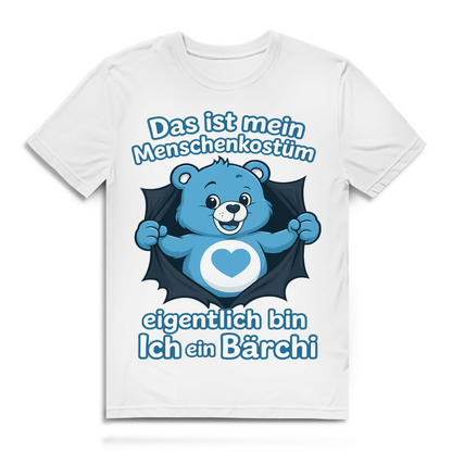 Herren Premium Bio T-Shirt Menschenkostüm eigentlich bin ich ein Bärchi White