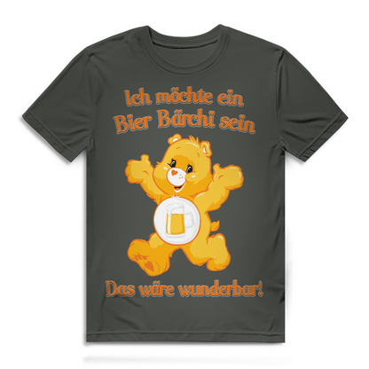 Herren Premium Bio T-Shirt Ich möchte ein Bier Bärchi sein das wäre wunderbar! Millennial Khaki