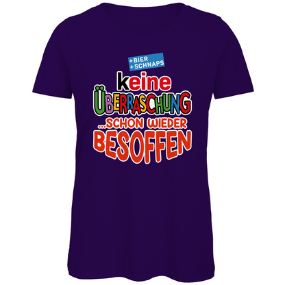 Keine Überraschung - schon wieder besoffen - Damen Premium Bio T-Shirt Urban Purple