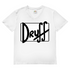 Herren V-Neck T-Shirt druﬀ – Bold Retro Logo Design im Cartoon-Style White