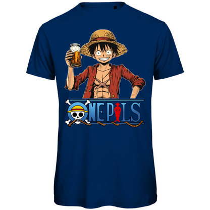 One Pils - One Piece Ruffy - Herren Premium Bio T-Shirt Navy