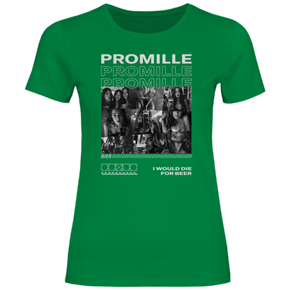 Promille Bier i would die for beer - Damenshirt Kelly Green