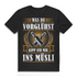 Lustiges Bier T-Shirt Männer – Trinkspruch Vorglühen Müsli Statement Black