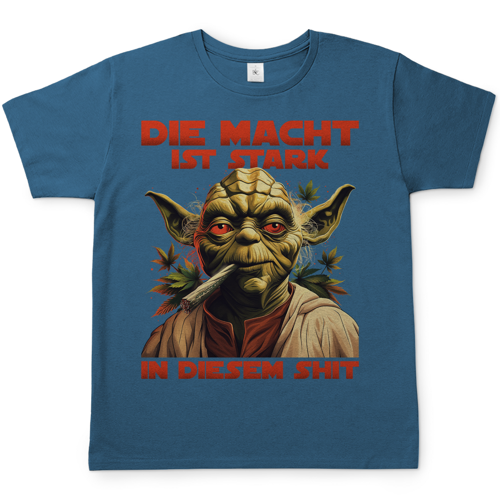 Die Macht ist stark in diesem Shit - Yoda Star Wars - Herren Shirt Stone Blue
