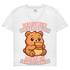 Damen V-Neck T-Shirt Das Ist Kein Dicker Bauch Das Ist Ein Feinkost Gewölbe Teddybär White