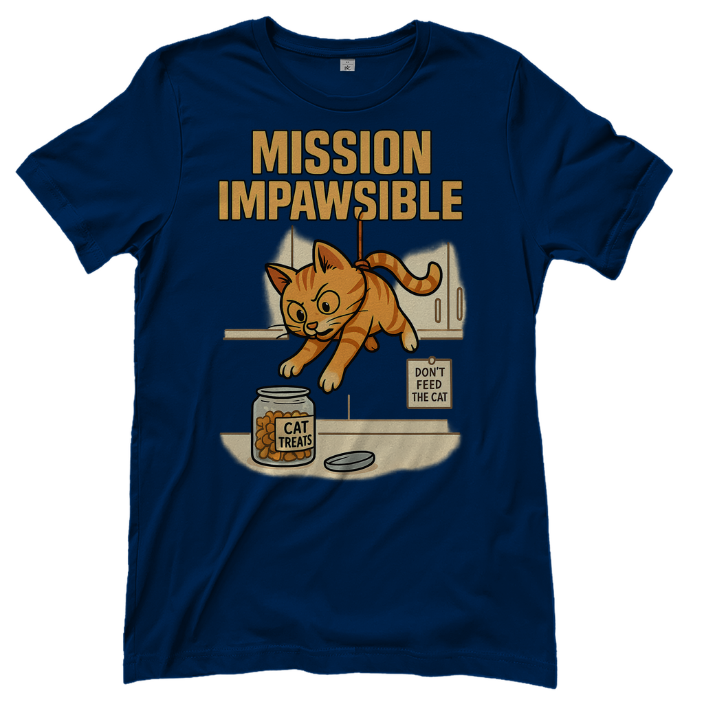 Mission Impawsible Katze - Damen T-Shirt Navy