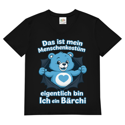 Glücksbärchi Verkleidung Herren Shirt Kindheitsheld Bio Black