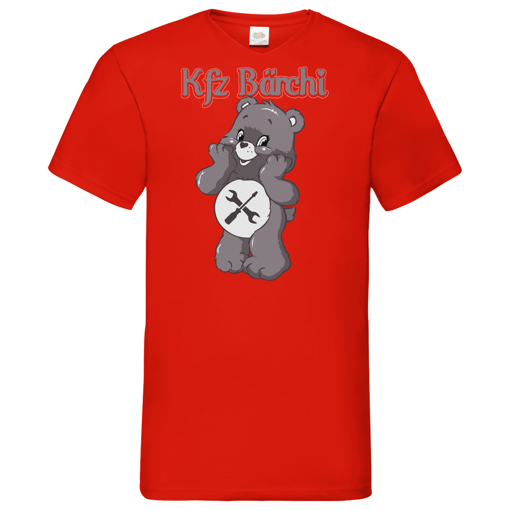 KFZ Bärchi - Glücksbärchi - Herren V-Neck Shirt Red