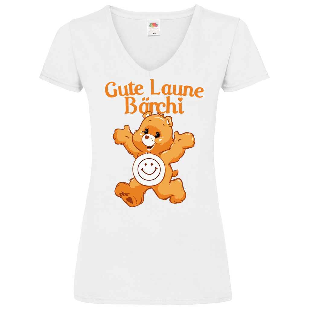 Gute Laune Bärchi - Glücksbärchi - V-Neck Damenshirt