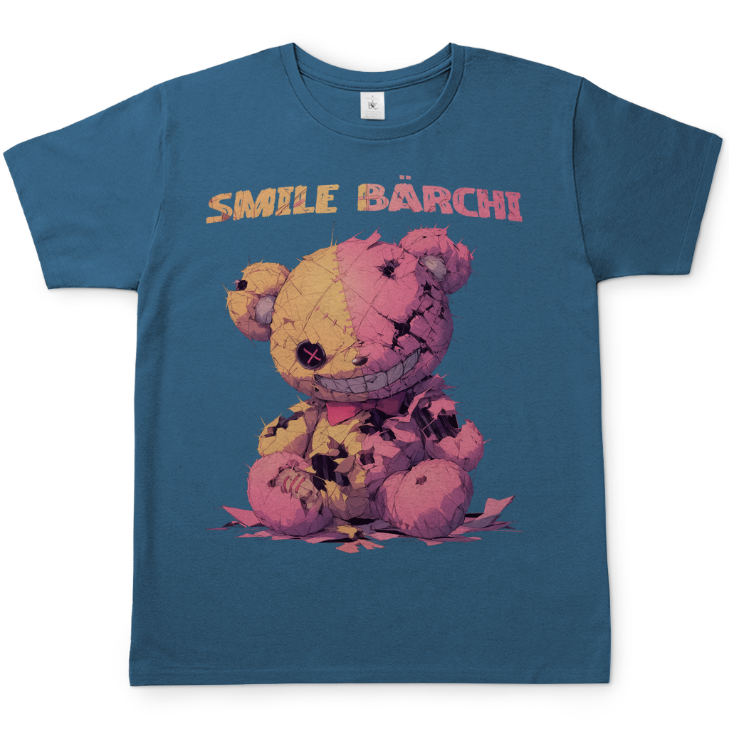 Smile Bärchi - Herren Shirt Stone Blue