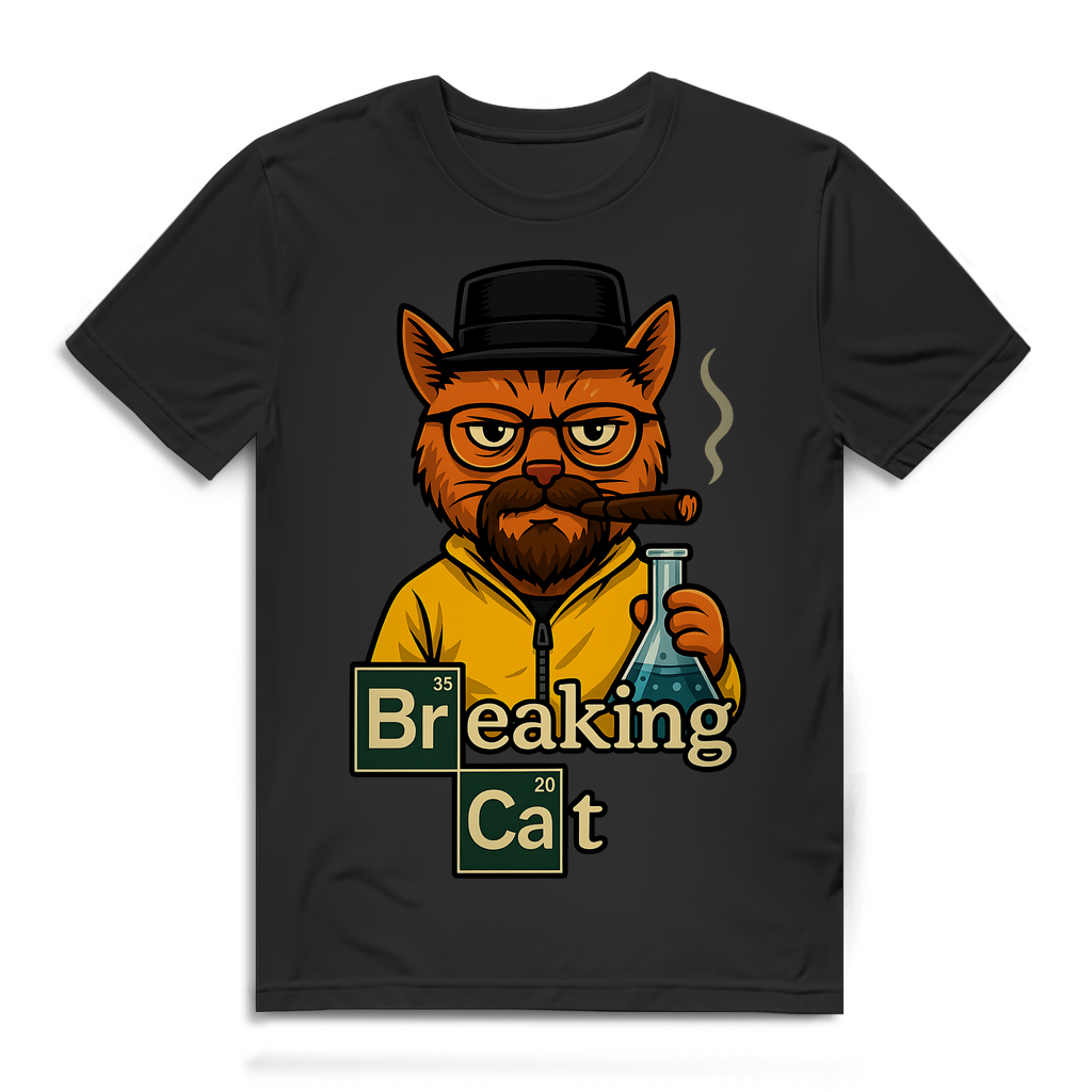 Breaking Bad Breaking Cat Katze - Herren Premium Bio T-Shirt Black
