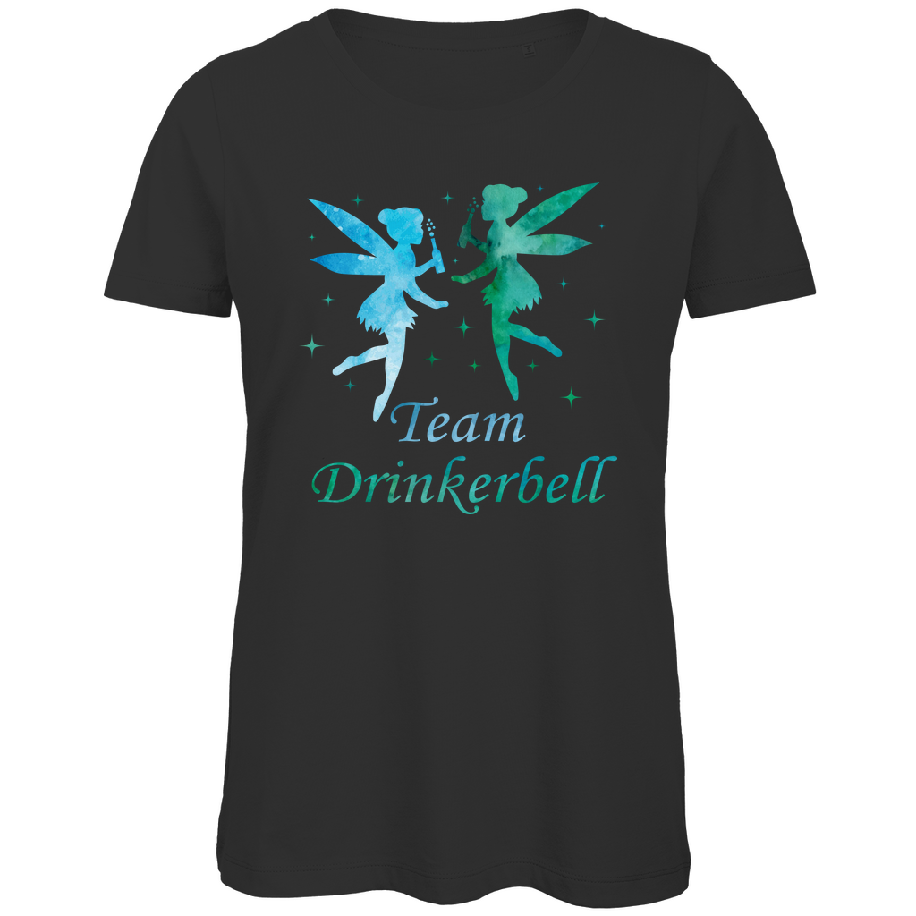 Team Drinkerbell - Prinzessin Aquarell - Damen Premium Bio T-Shirt Black