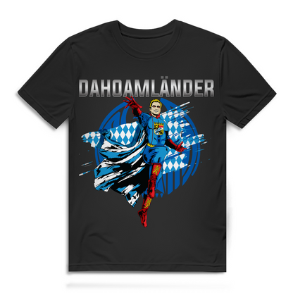 Herren Shirt Dahoamländer Bayern The Boys Homelander Superhelden Geschenk Black