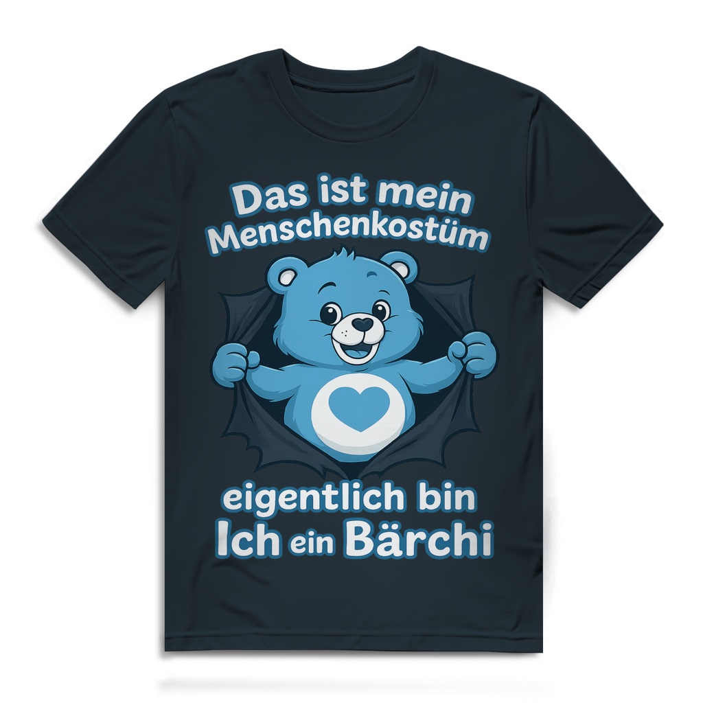 Herren Premium Bio T-Shirt Menschenkostüm eigentlich bin ich ein Bärchi Dark Grey Solid