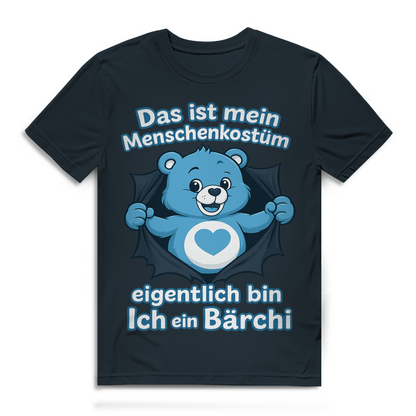 Herren Premium Bio T-Shirt Menschenkostüm eigentlich bin ich ein Bärchi Dark Grey Solid