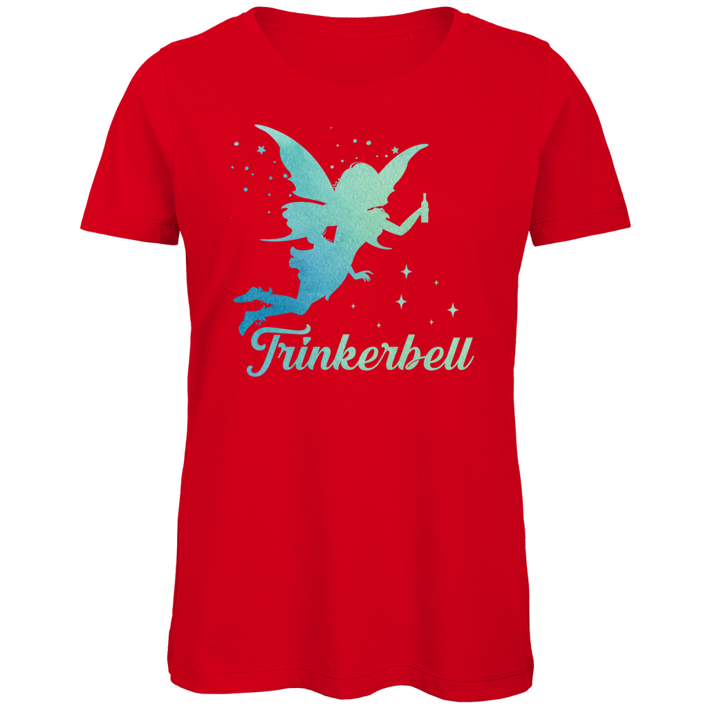 Trinkerbell - Prinzessin Aquarell - Damen Premium Bio T-Shirt Red