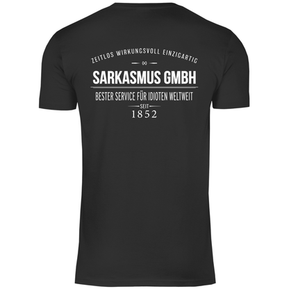 Sarkasmus GmbH bester Service für Idioten weltweit - Herren Shirt Black