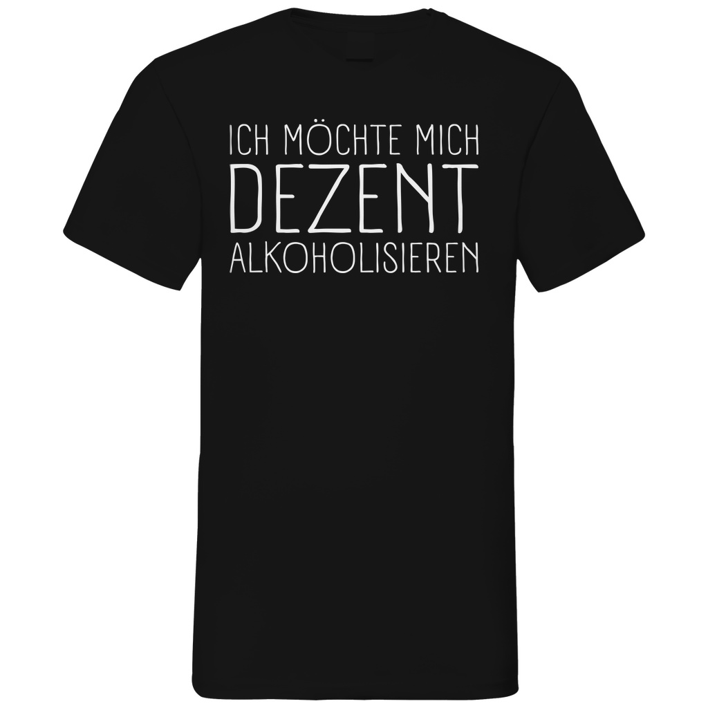 Ich möchte mich dezent alkoholisieren - Herren V-Neck Shirt Black