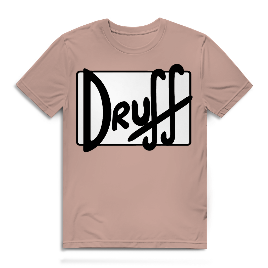 Herren Premium Bio T-Shirt druﬀ – Bold Retro Logo Design im Cartoon-Style Millennial Pink