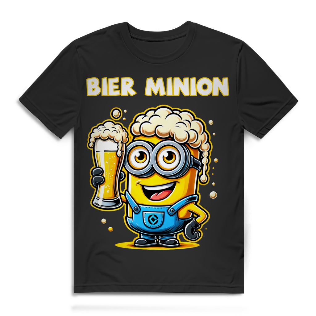 Lustiges Bier Minion Herren Bio T-Shirt – Perfekt für Bierliebhaber