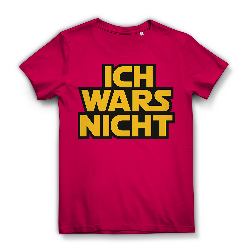 Star Wars Shirt Damen Parodie Ich Wars Nicht Bio XS-XXL Fuchsia