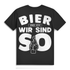 Bier und ich wir sind so Shirt mit Handzeichen – Männer Funshirt mit Rückendruck Black