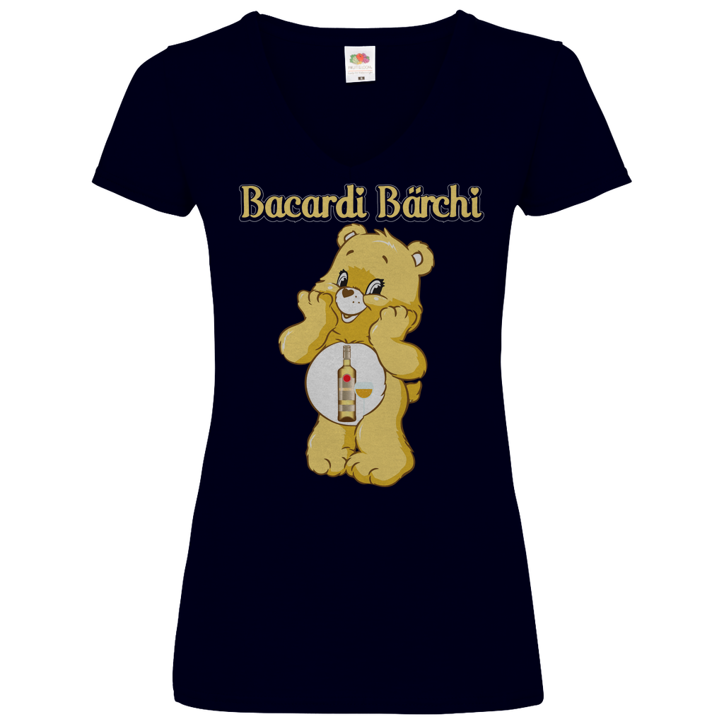 Bacardi Bärchi - Glücksbärchi - V-Neck Damenshirt