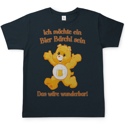 Herren T-Shirt Ich möchte ein Bier Bärchi sein das wäre wunderbar! Dark Grey Solid