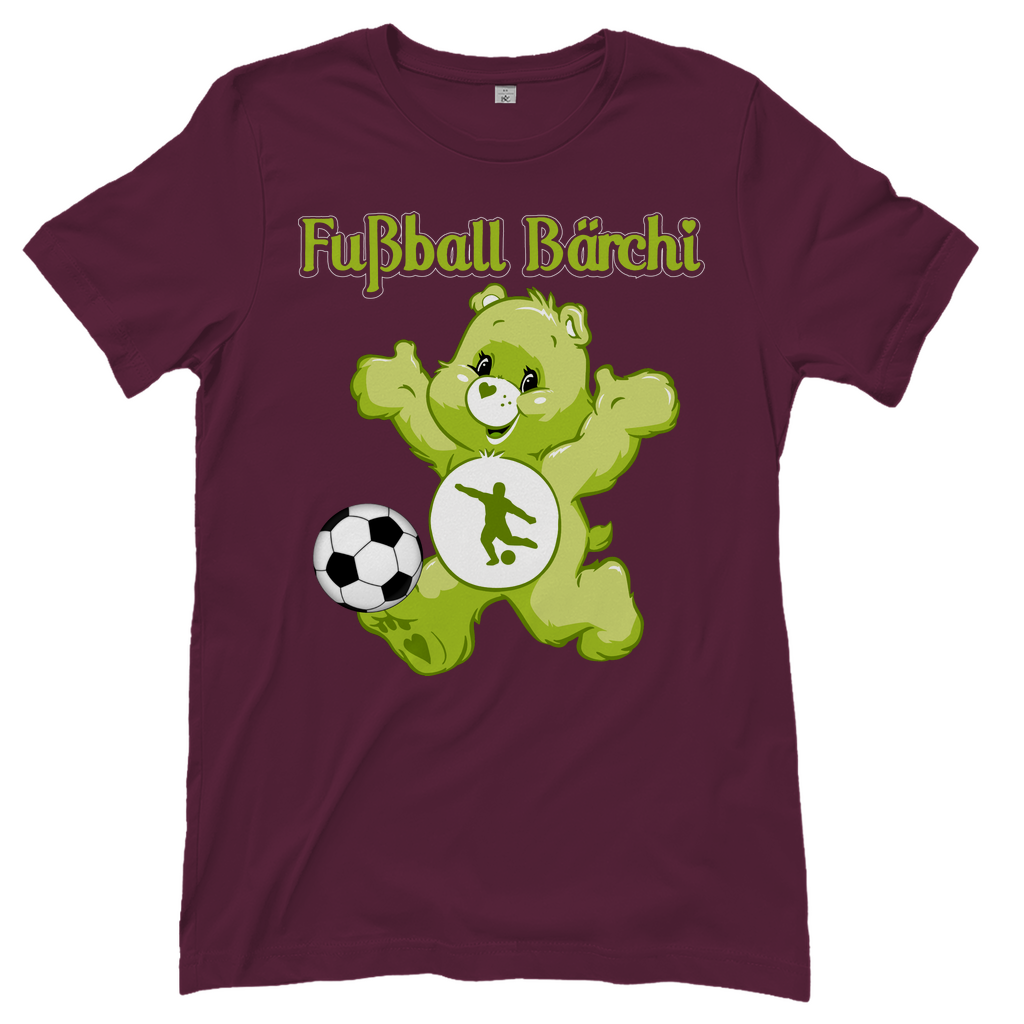 Fußball Bärchi - Glücksbärchi - Damenshirt Burgundy