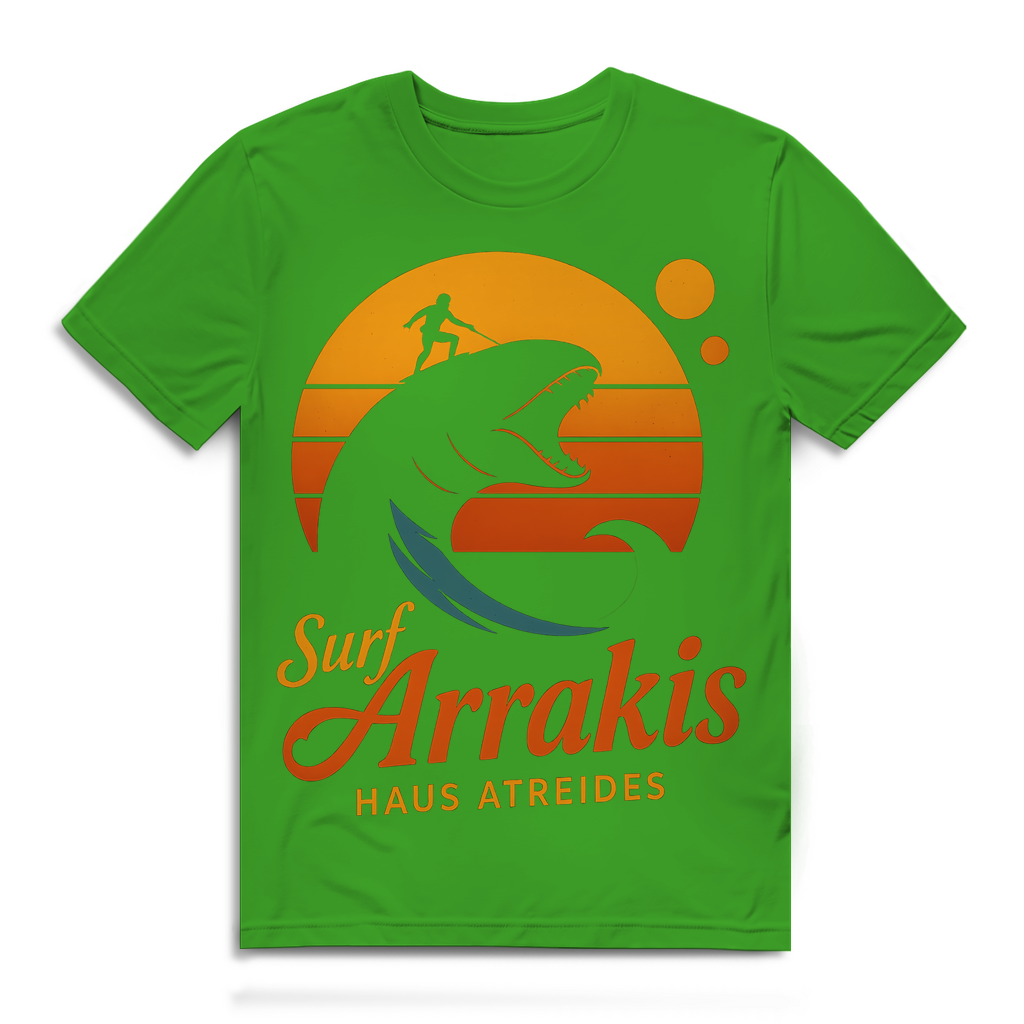 Surf Arrakis Sandwurm Retro Vintage Dune Haus Atreides - Herren Premium Bio T-Shirt Real Green