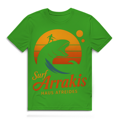 Surf Arrakis Sandwurm Retro Vintage Dune Haus Atreides - Herren Premium Bio T-Shirt