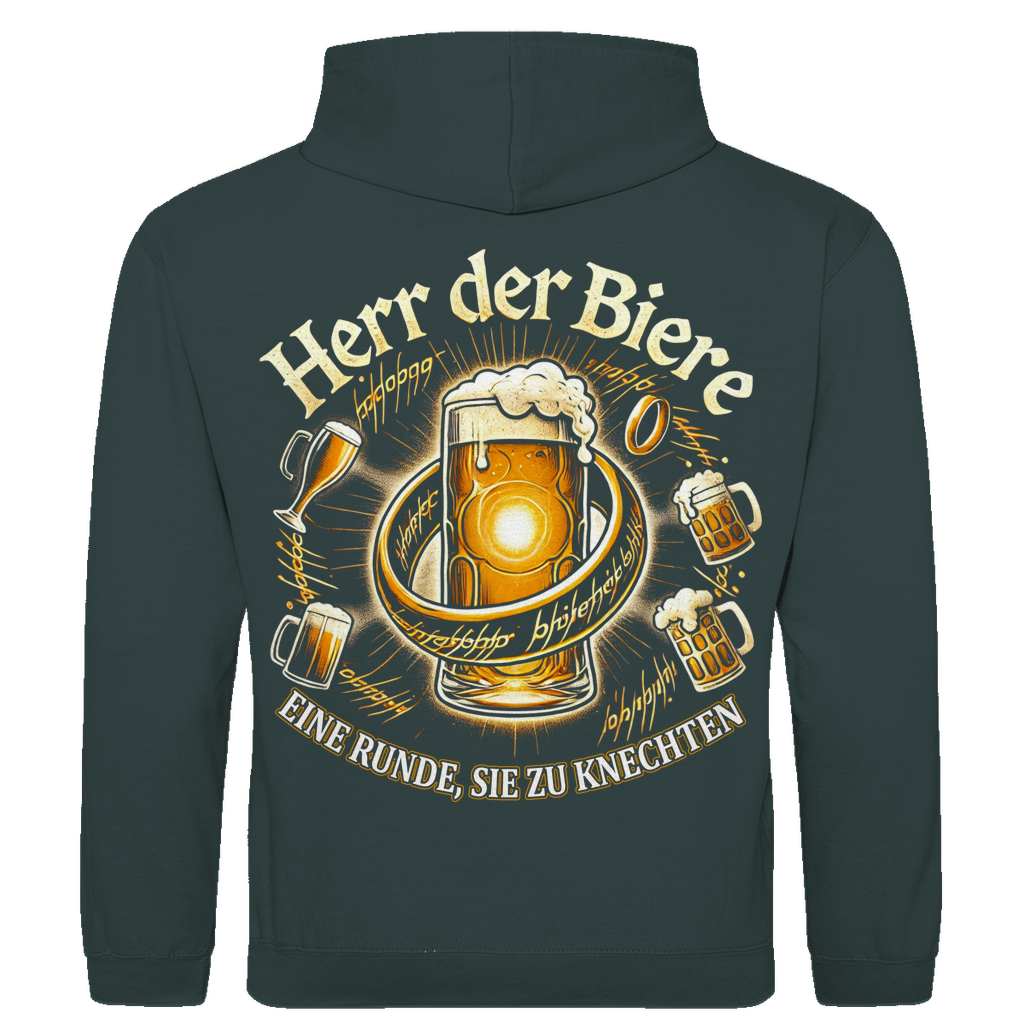 Herr der Biere eine Runde, sie zu knechten - Herren Hoodie Charcoal (Heather)