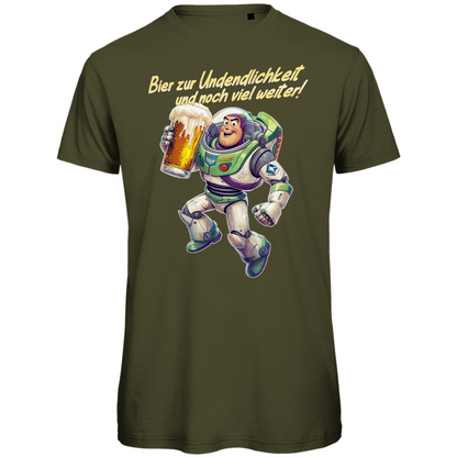 Bier zur Unendlichkeit und noch viel weiter - Buzz Lightyear Toy Story - Herren Premium Bio T-Shirt Khaki