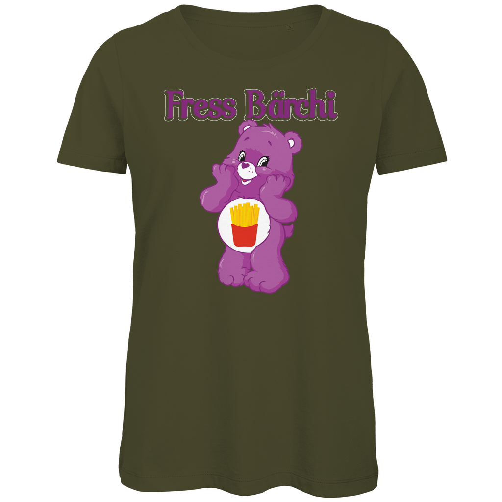 Fress Bärchi - Glücksbärchi - Damen Premium Bio T-Shirt Khaki