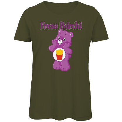 Fress Bärchi - Glücksbärchi - Damen Premium Bio T-Shirt Khaki