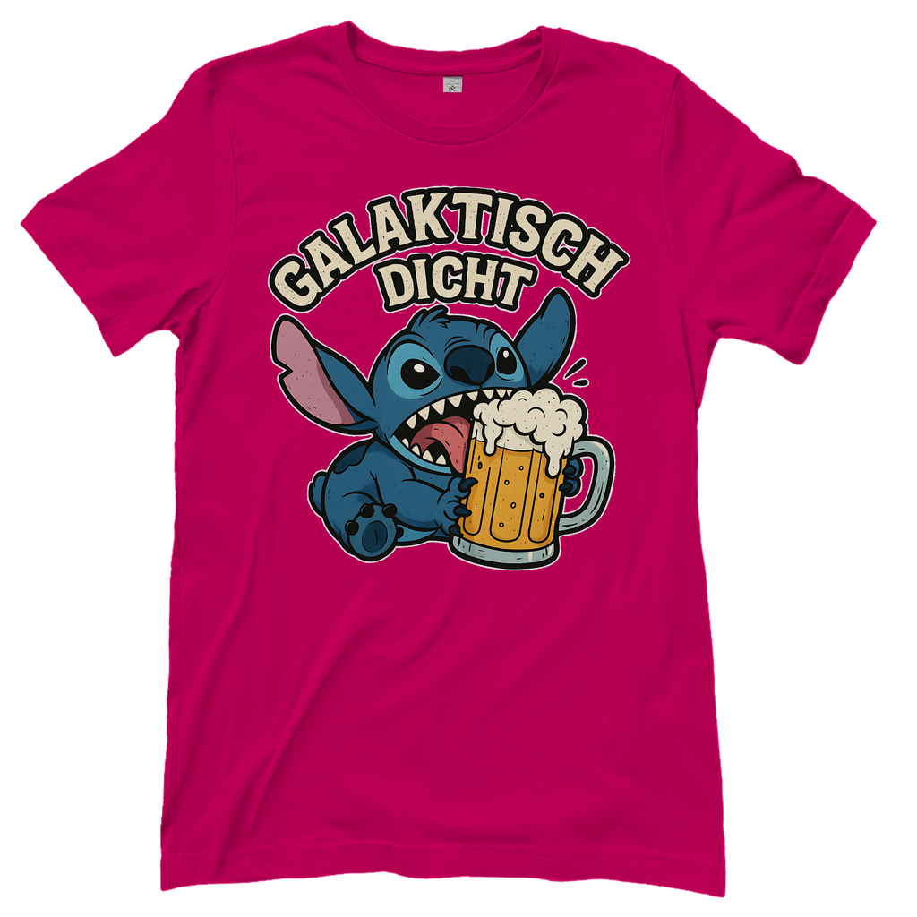 Stitch Galaktisch Dicht Bier Alien - Damen T-Shirt