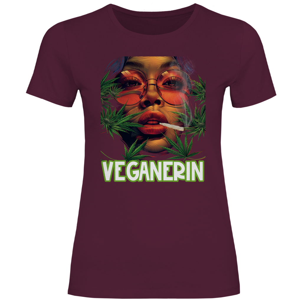Veganerin - Damenshirt Burgundy