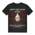 Ugly Christmas Shirt Männer – Happy Birthday Jesus Party Lahm Weihnachten Black