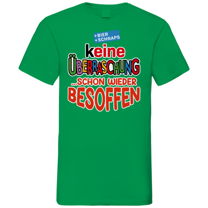 Keine Überraschung - schon wieder besoffen - Herren V-Neck Shirt