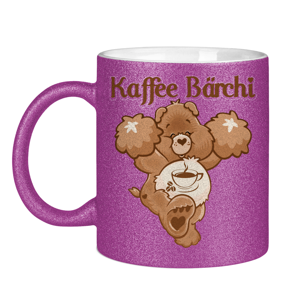 Kaffee Bärchi - Glücksbärchi - Glitzertasse