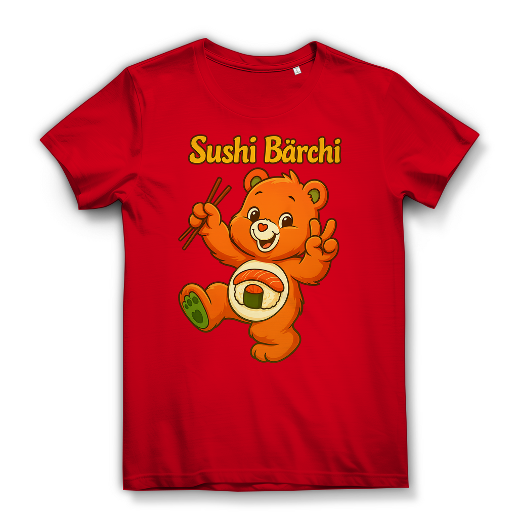 Sushi Bärchi - Glücksbärchi - Damen Premium Bio T-Shirt Red