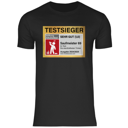 Testsieger Saufmeister 69 - Herren Shirt Black
