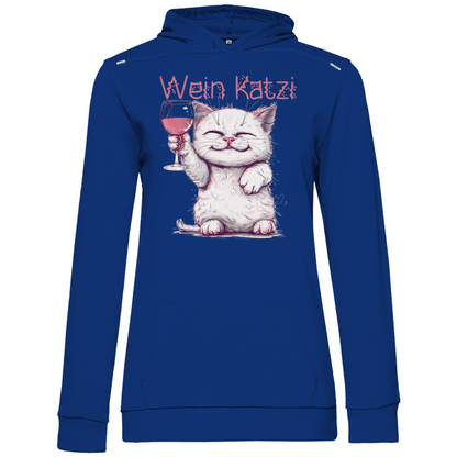 Wein Katzi Katze - Damen Hoodie Royal